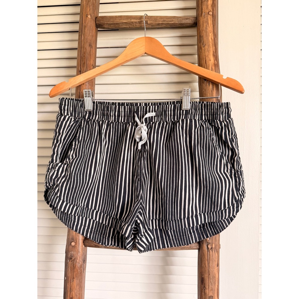 Billabong Striped‎ Shorts Large Black White